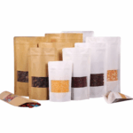 Kraft Ziplock Stand Up Pouch Bags